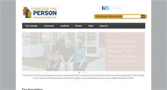 Desktop Screenshot of considertheperson.org