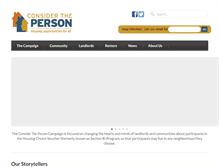 Tablet Screenshot of considertheperson.org